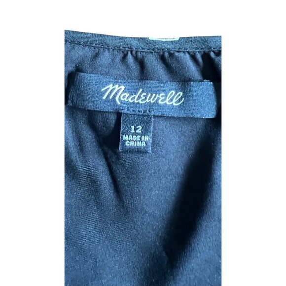 Madewell Womens Silk Tie-Shoulder Maxi Dress in Scatterblock Print Size 12 - Picture 11 of 15